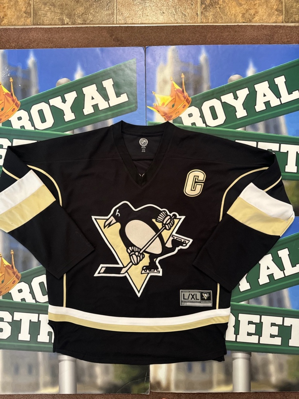 Pittsburgh Penguins Sidney Crosby Hockey Jersey with Captain 'C'